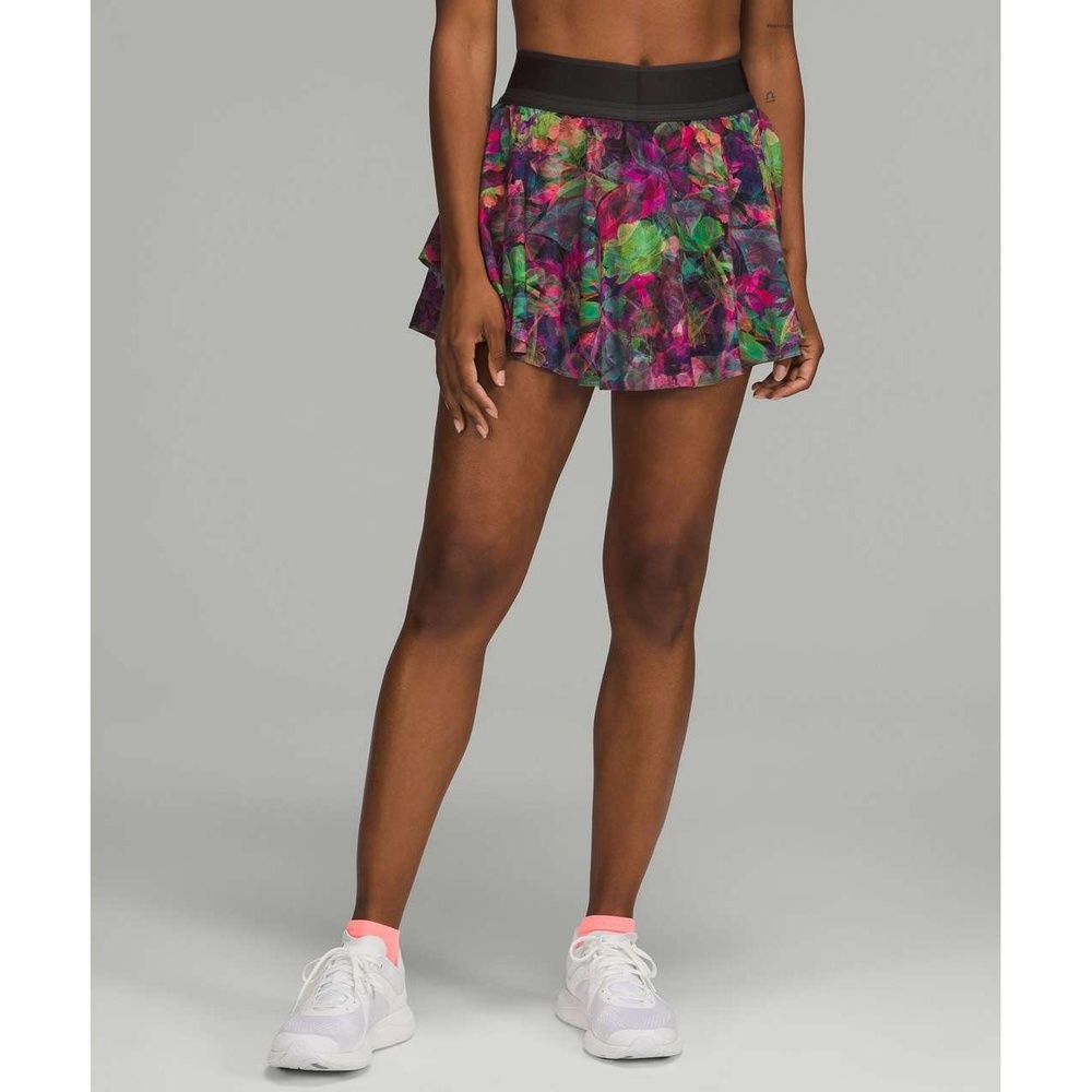 Lululemon Court Rival High-Rise Skirt size‎ 8 Vivid Floral Tone Multi Activewear